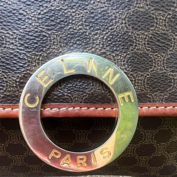 CELINE Vintage Macadam Canvas Circle Shoulder Bag - Picture 5 of 16